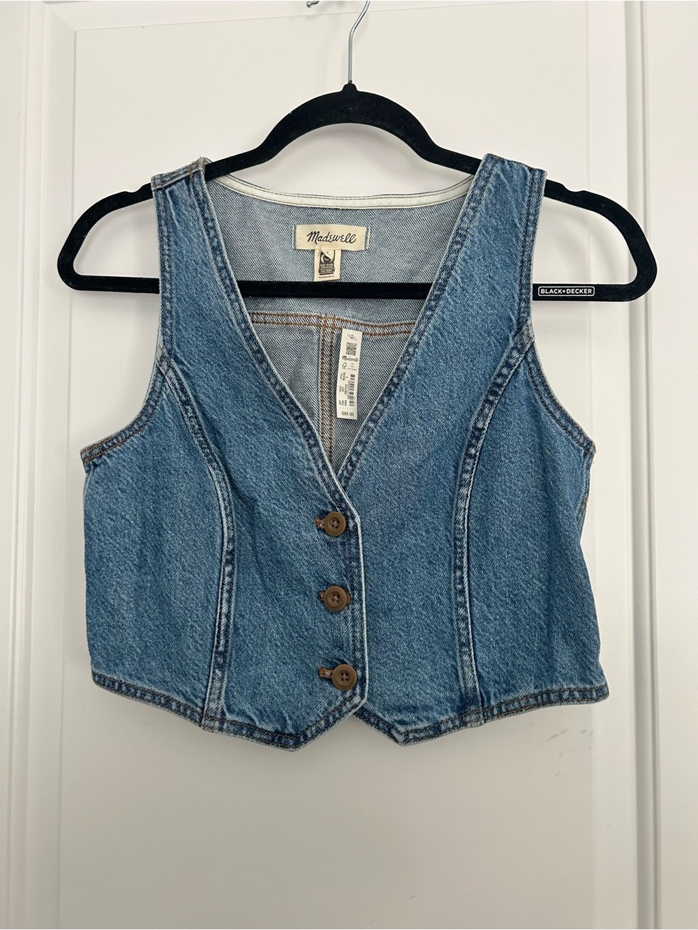 Madewell Denim Button Vest NWT